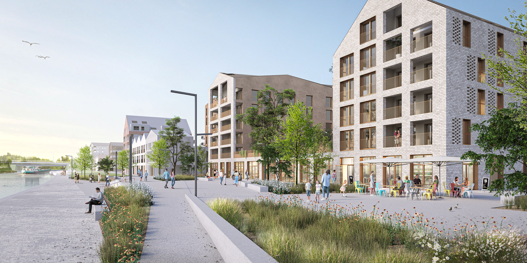 Le projet Quai 22 à Saint-André- lez-Lille illustre la nouvelle logique de rénovation urbaine portée par Ceetrus.